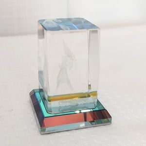 3D Laser Etched Angel Paperweight Crystal Holographic